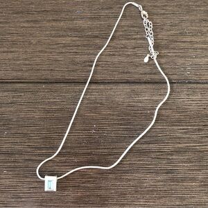 Blue and sliver pendent necklace